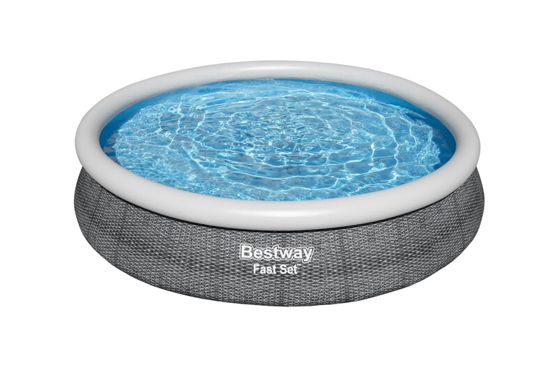BESTWAY - Nafukovací bazén Fast Set šedý, 3,66m x 76cm