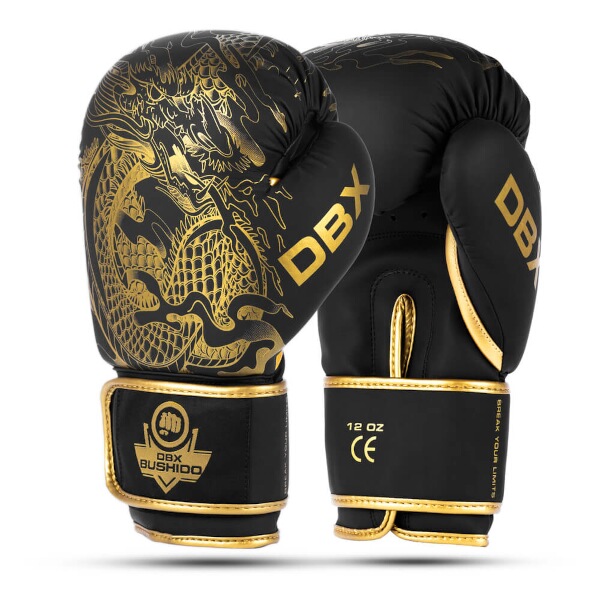 BUSHIDO - Boxerské rukavice DBX Gold Dragon, 16