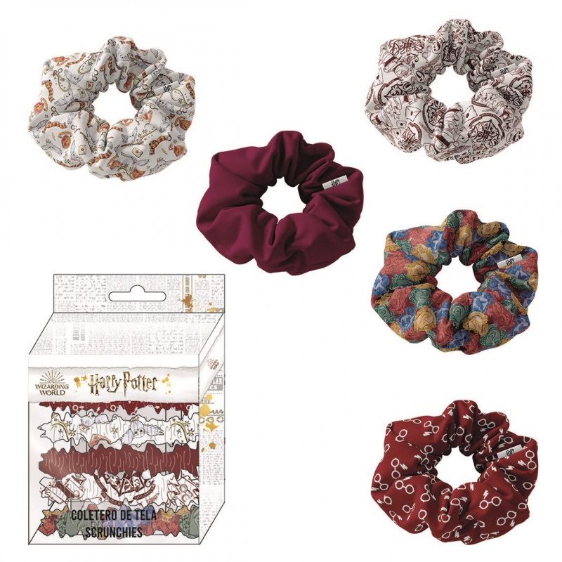 CERDÁ - Scrunchies gumičky do vlasů 5ks HARRY POTTER, 2500001919