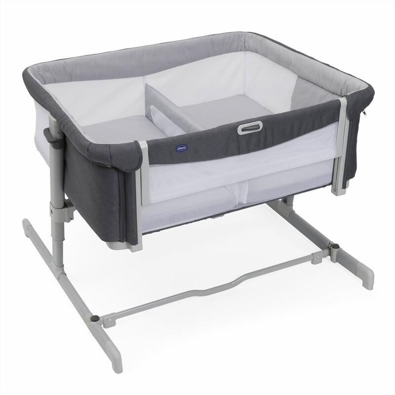 CHICCO - Postýlka Next2Me Twins pro dvojčata - Magnet Grey