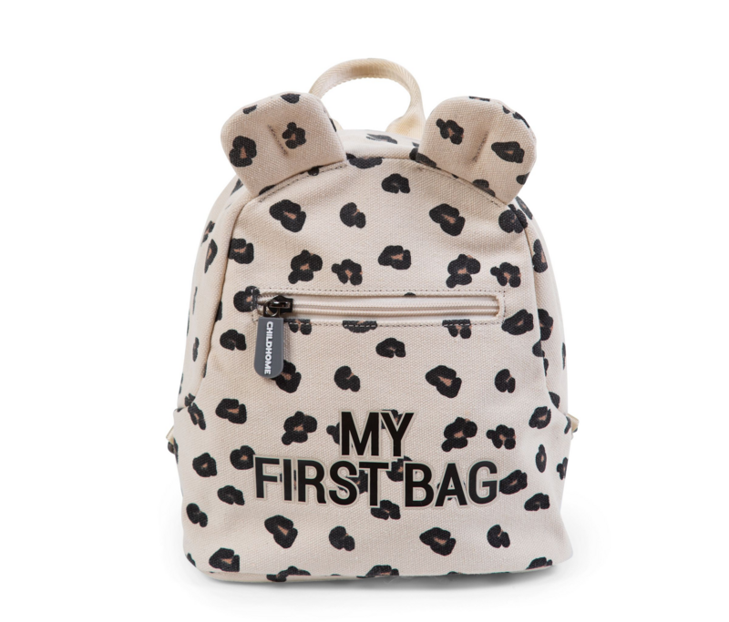 CHILDHOME - Dětský batoh My First Bag Canvas Leopard