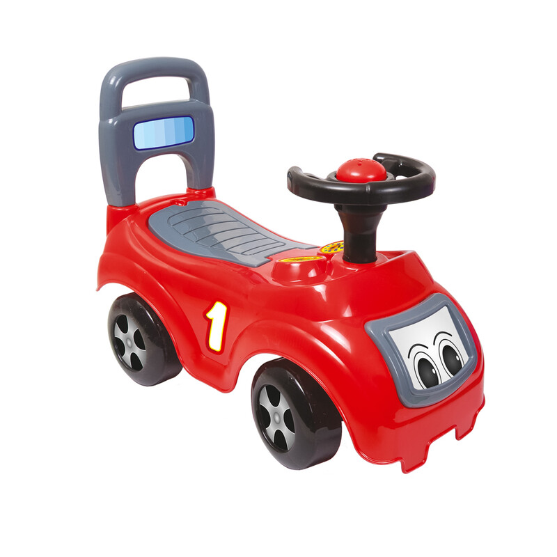 DOLU - Odrážedlo auto červené s opěradlem
