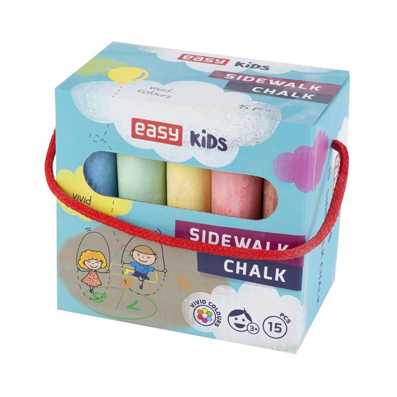 EASY - EASY Colours-chodníkové křídy 15 ks/sada