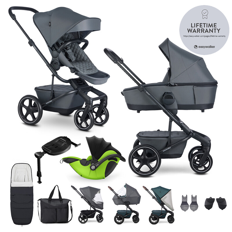 EASYWALKER - Kočárek kombinovaný Harvey? Premium Mineral Grey XXL RWS + KIDDY Evoluna i-size 2