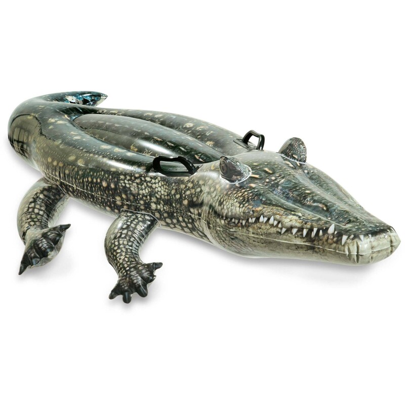 INTEX - Nafukovací realistický krokodýl s držadly 57551