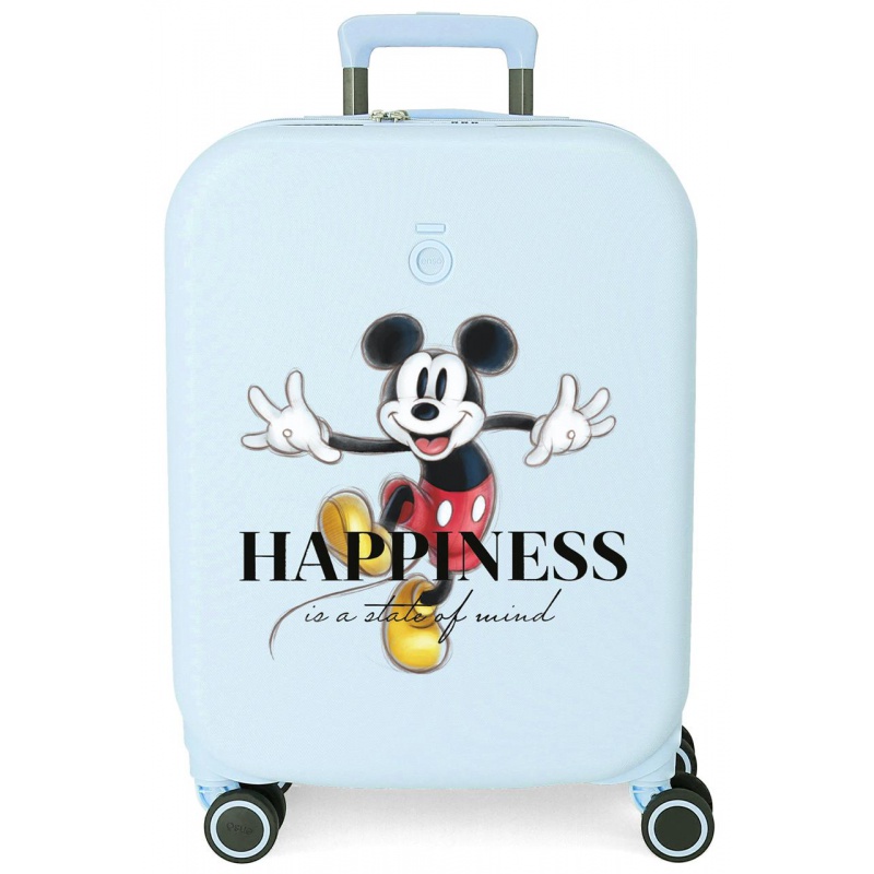 JOUMMA BAGS - ABS cestovní kufr MICKEY MOUSE Happines Turquesa, 55x40x20cm, 37L, 3668621 (small exp.)