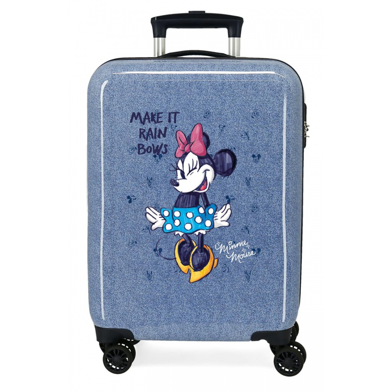 JOUMMA BAGS - Luxusní dětský ABS cestovní kufr MINNIE MOUSE Blue, 55x38x20cm, 34L, 4531721