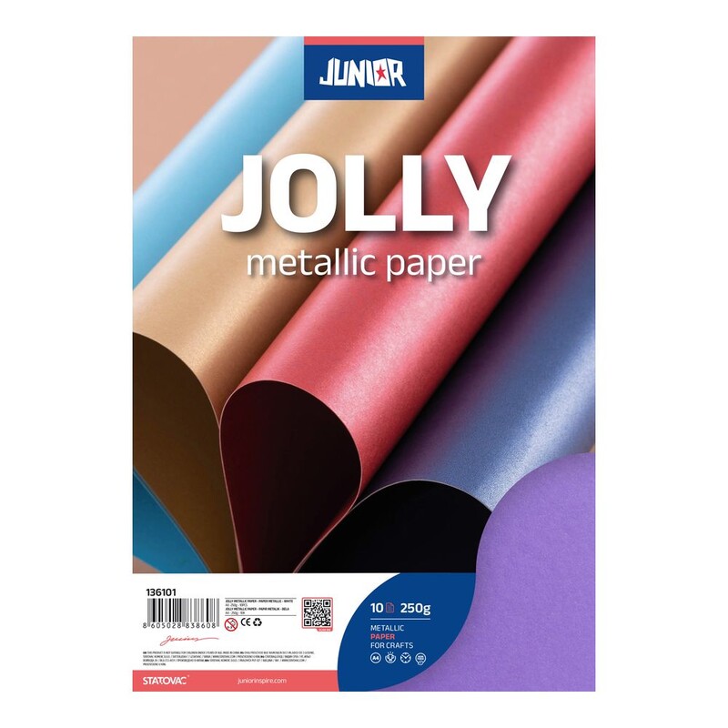 JUNIOR-ST - Dekorační papír A4 10 ks Metalic fialový 250 g