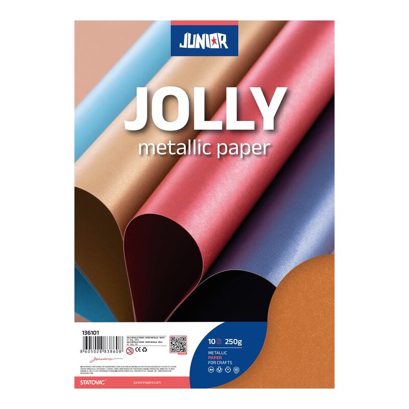 JUNIOR-ST - Dekorační papír A4 10 ks Metalic měděný 250 g