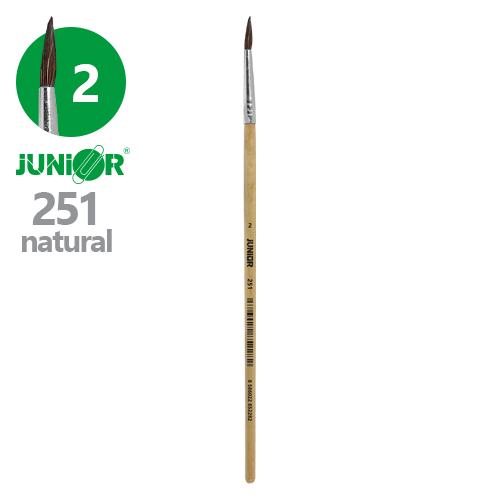 JUNIOR - Štetec guľatý č. 2 251 Natural