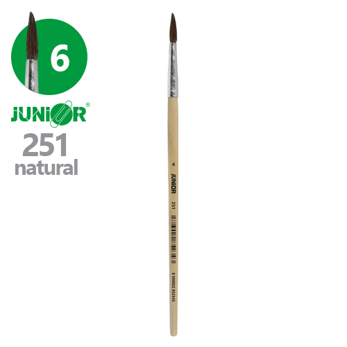 JUNIOR - Štetec guľatý č. 6 251 Natural