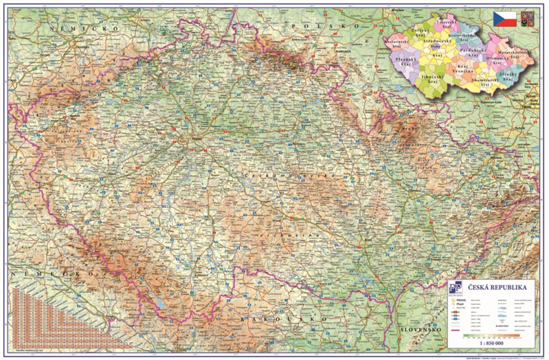 KARTON PP - Podložka na stůl 60x40cm Česká republika