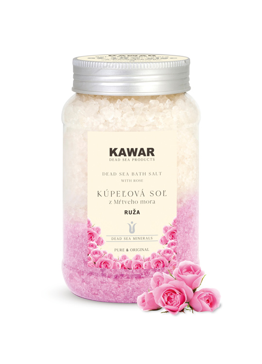 KAWAR - Koupelová sůl z Mrtvého moře 500g s vůní růže