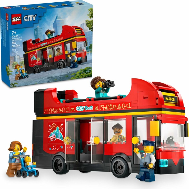 LEGO - City 60407 Červený dvojposchodový vyhliadkový autobus