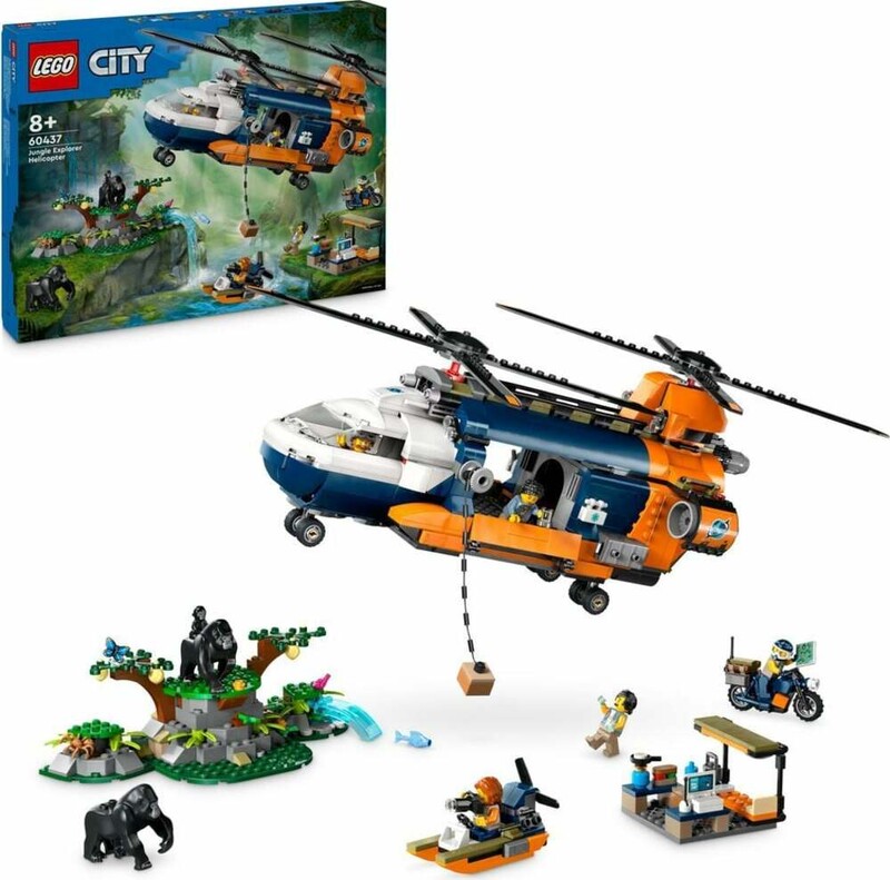 LEGO - City 60437 Vrtulník pro průzkum džungle ve základním táboře