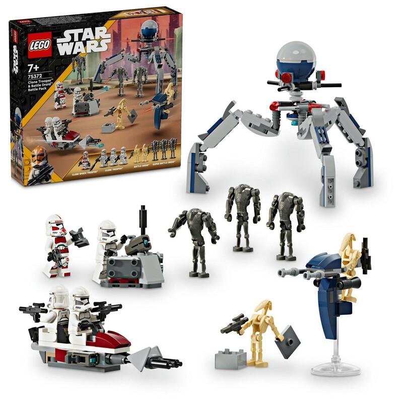 LEGO - Star Wars 75372 Bojový balíček Klonového vojáka a Bojového droida