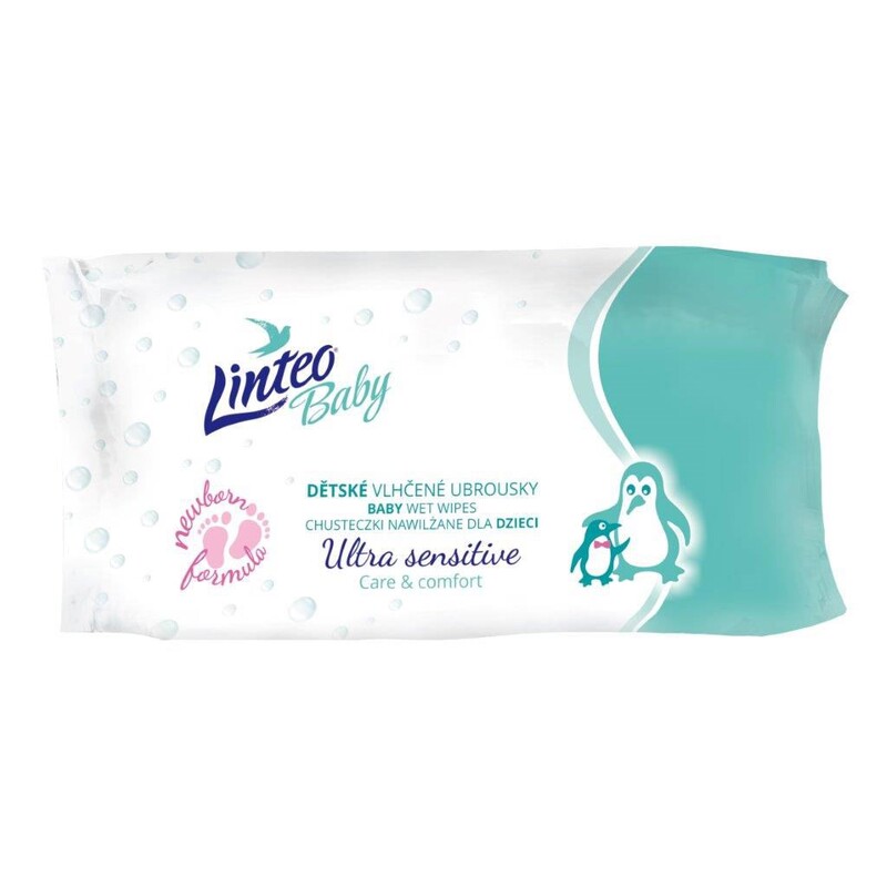 LINTEO - Dětské vlhčené ubrousky Linteo Baby Ultra Sensitive 64 ks