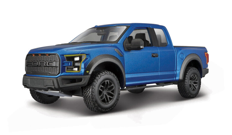 MAISTO -  2017 Ford F-150 Raptor, modrá, 1:24