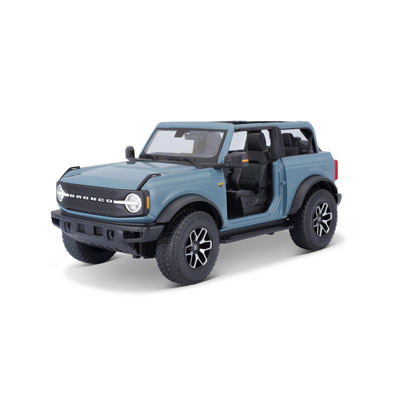 MAISTO - 2021 Ford Bronco Badlands (bez dveří), modrá, 1:18