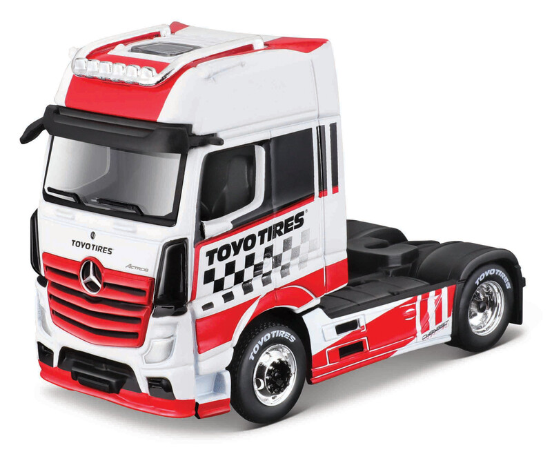 MAISTO - Custom Rigs-Mercedes-Benz Actros 1851, červeno-bílá, 1:64