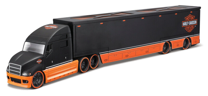 MAISTO - Harley-Davidson Haulers, černá, 1:64