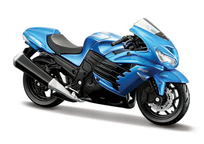 MAISTO - Motocykl, Kawasaki Ninja® ZX™-14R, modrá, 1:18