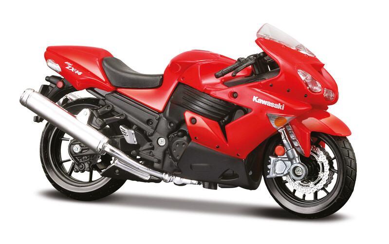 MAISTO - Motocykl, Kawasaki Ninja® ZX™-14R, červená, 1:18