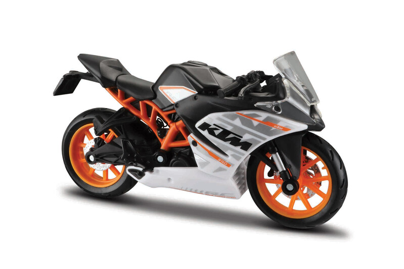 MAISTO - Motocykl, KTM RC 390, černo-stříbrno oranžová, 1:18