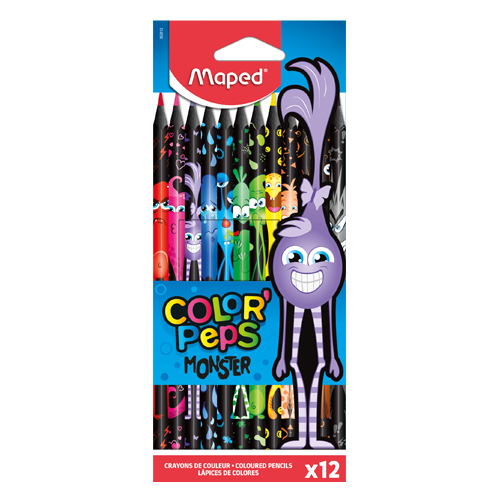 MAPED - Pastelky trojhranné "COLOR\'PEPS MONSTER" sada 12 ks