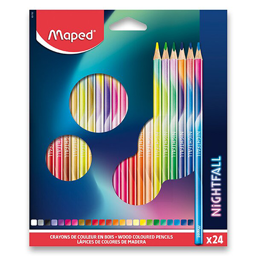 MAPED - Pastelky trojhranné COLOR`PEPS NIGHTFALL, 24 ks