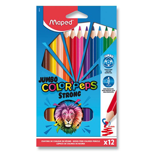 MAPED - Pastelky trojhranné "COLOR\'PEPS STRONG JUMBO" sada 12 ks