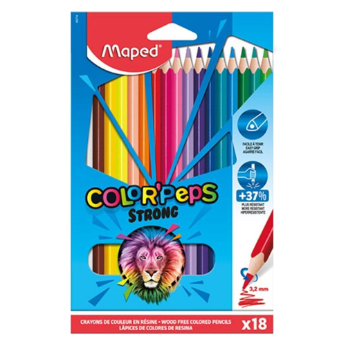 MAPED - Pastelky trojhranné "COLOR\'PEPS STRONG" sada 18 ks