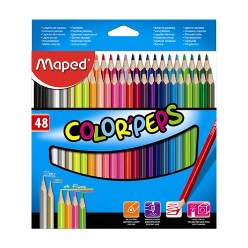 MAPED - rnPastelky trojhranné MAPED "COLOR`PEPS", 48 ks