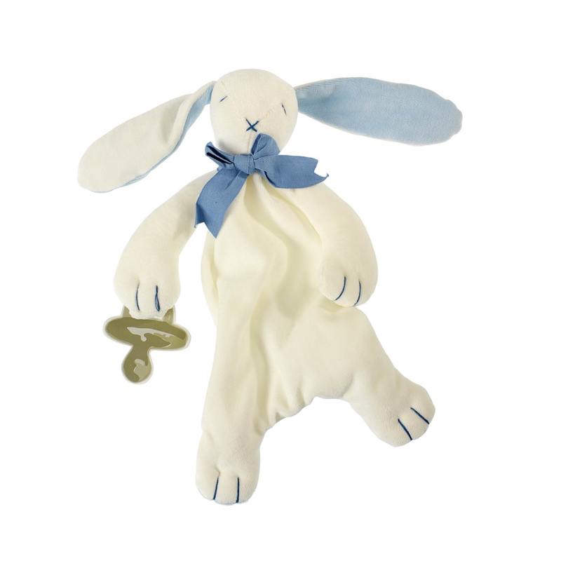MAUD N LIL - Mazlík králík s úchytem, modrý