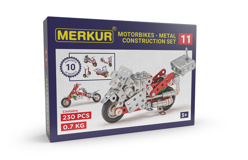 MERKUR - 011 Motocykl, 230 dílů, 10 modelů