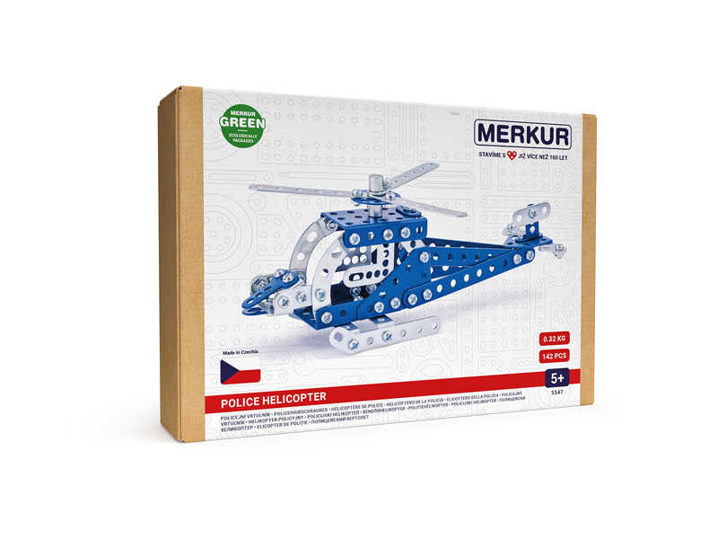 MERKUR - 054 - policejní vrtulník, 142 dílů