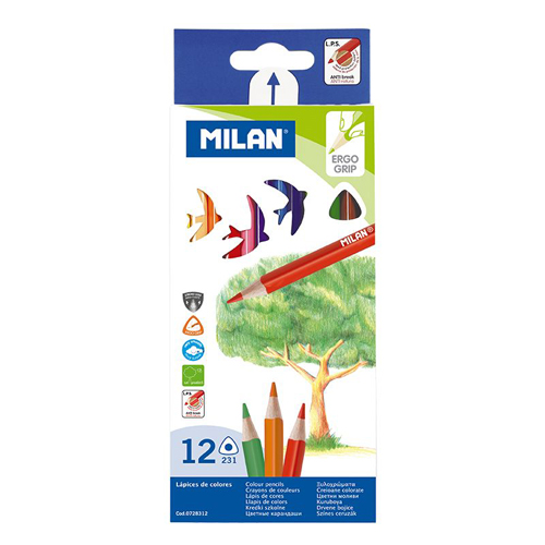 MILAN - Pastelky trojhranné 12 ks