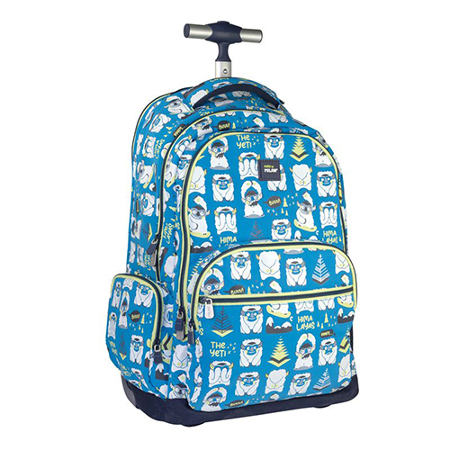 MILAN - Školní taška MILAN Fit blue 25l na kolečkách