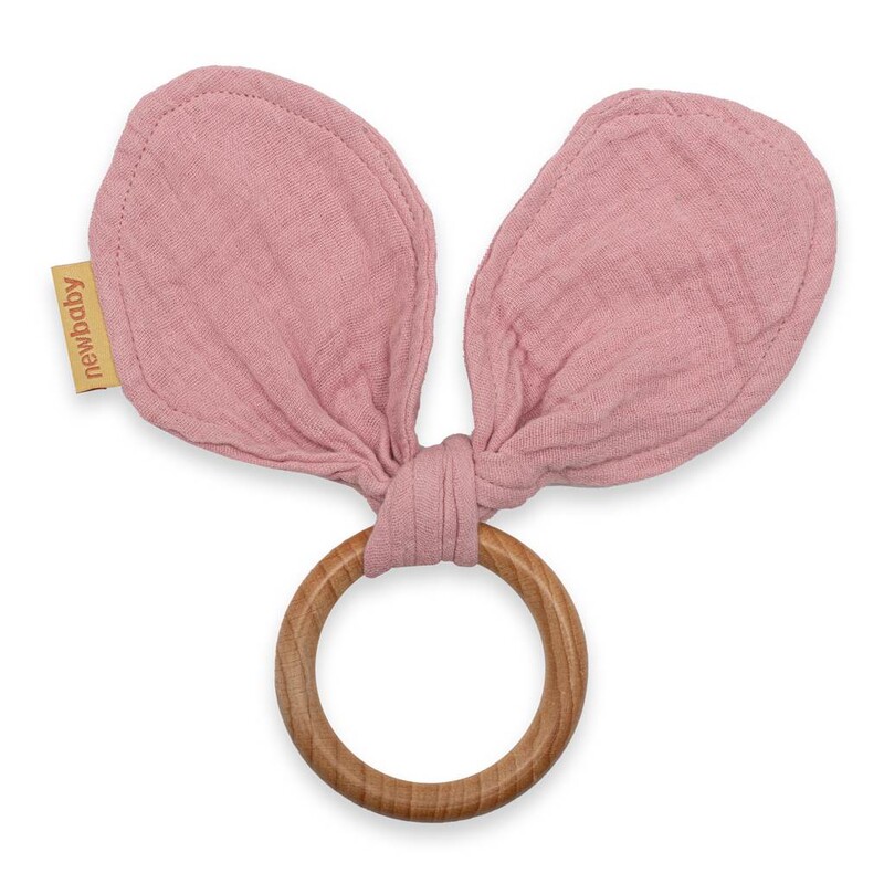 NEW BABY - Kousátko pro děti ouška Ears pink
