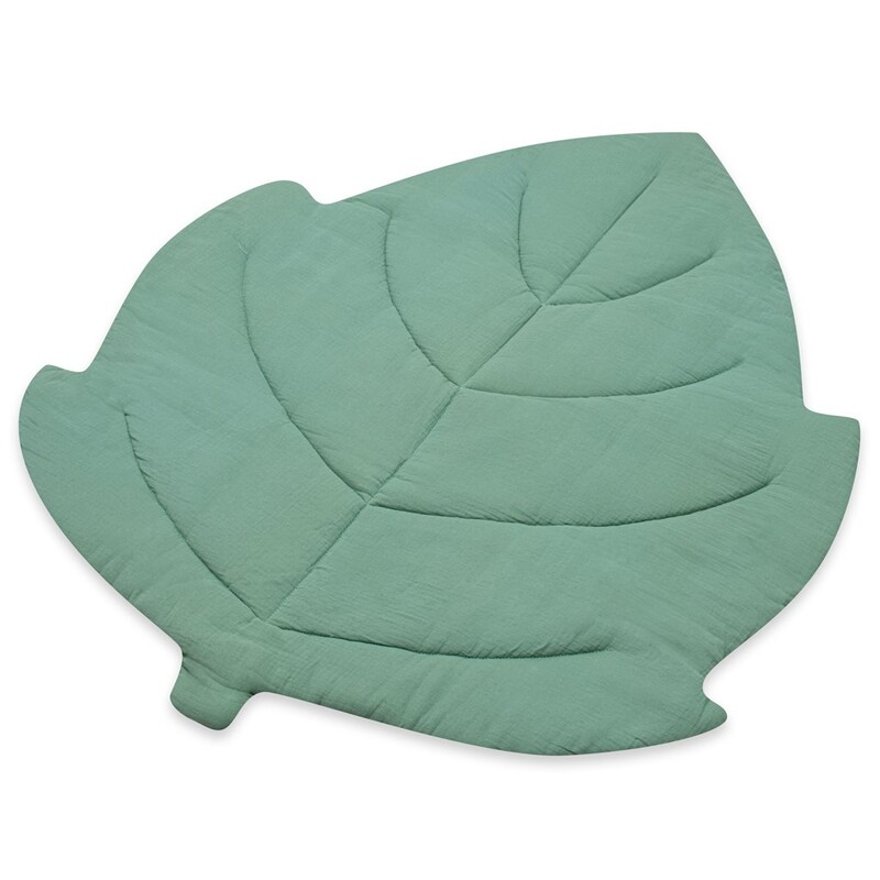 NEW BABY - Mušelínová hrací deka Leaf mint