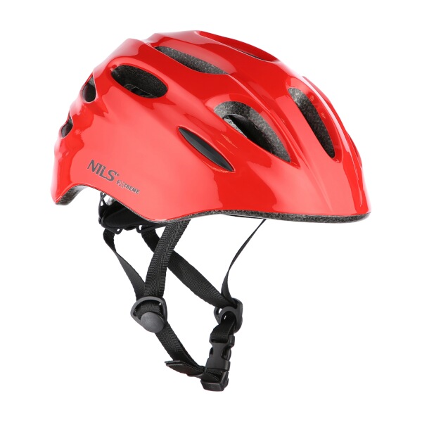 NILS - Helma s blikačkou Extreme MTW01 červená, S (44-50 CM)