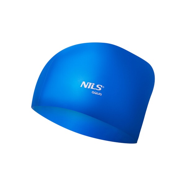 NILS - Silikonová čepice pro dlouhé vlasy Aqua NQC LH modrá