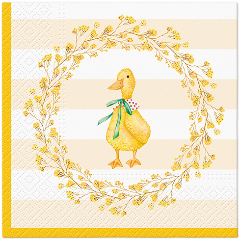 PAW - Ubrousky L 33x33cm Duck with Wreath