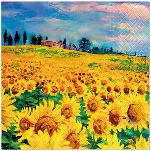 PAW - Ubrousky L 33x33cm Painted Sunflowers