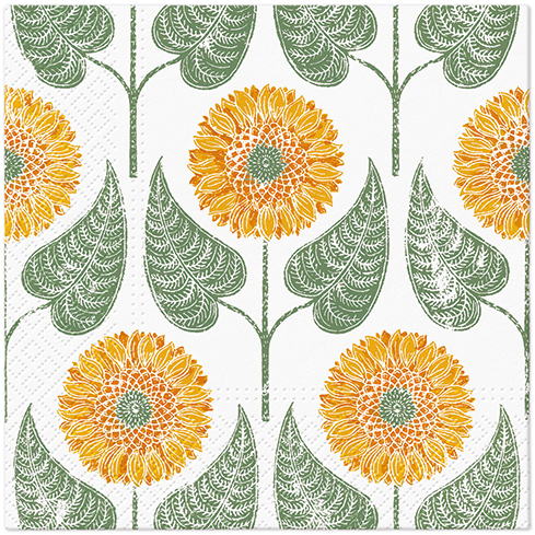 PAW - Ubrousky L 33x33cm Sunflowers Pattern