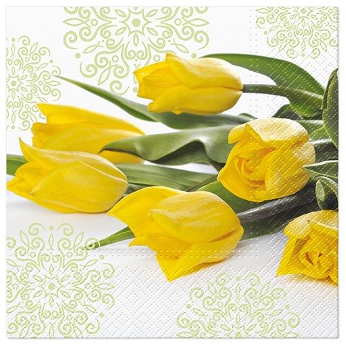 PAW - Ubrousky L 33x33cm Yellow Tulips