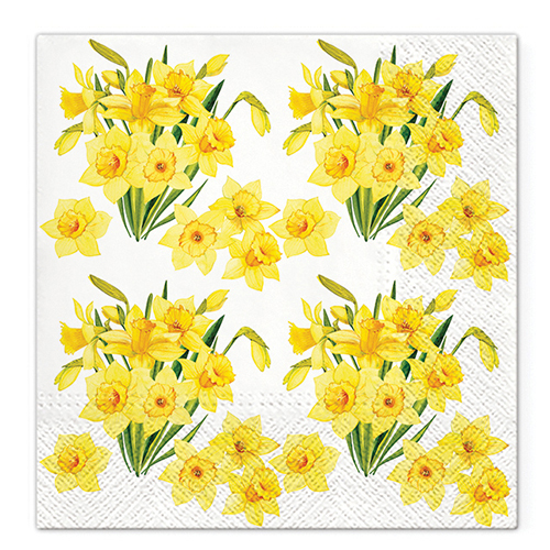 PAW - Ubrousky TaT 33x33cm Daffodills Bouquets