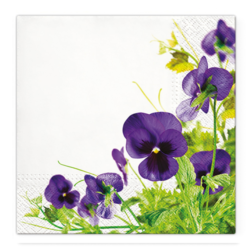 PAW - Ubrousky TaT 33x33cm Pansies Frame