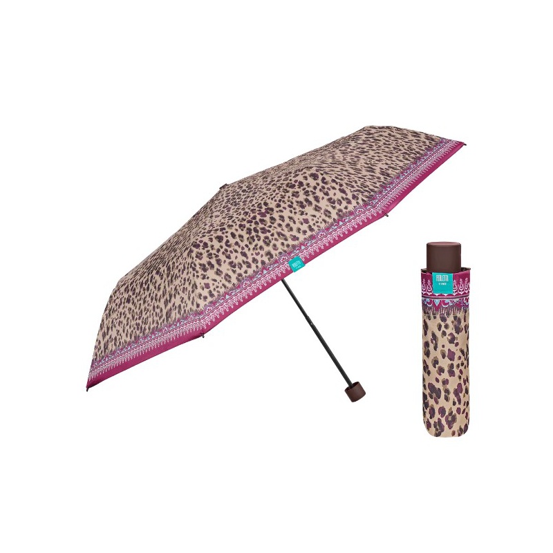 PERLETTI - Time, Dámský skládací deštník Leopardato, 26328