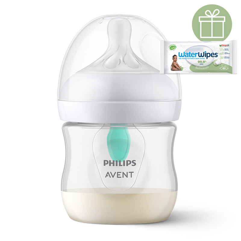 PHILIPS AVENT - Láhev Natural Response s ventilem AirFree 125 ml, 0m++WW Soapberry 60ks